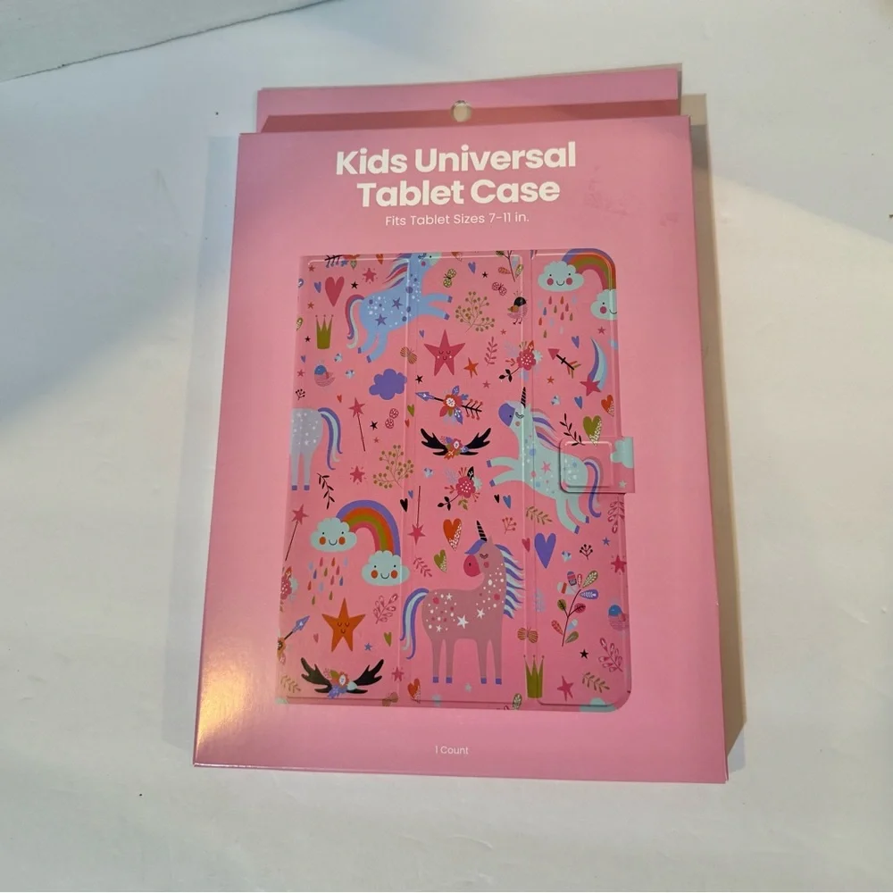 Kids Universal Tablet Case Pink Unicorns Brand New